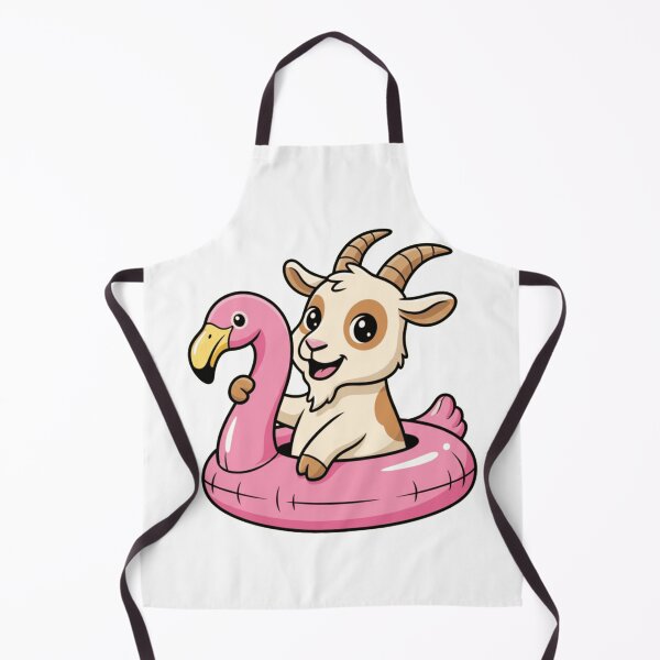Item preview, Cute Kawaii Goat on Pink Flamingo Pool Float designed and sold by k3rstman1.