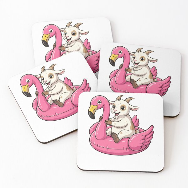 Item preview, Cute Baby Goat Flamingo Pool Float designed and sold by k3rstman1.