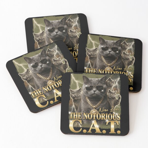 Item preview, Notorious CAT Gangsta Kitty 90s Rap Parody Funny Meme Cat designed and sold by Bongocomic.
