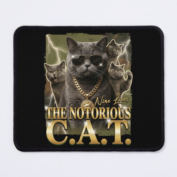 Item preview, Notorious CAT Gangsta Kitty 90s Rap Parody Funny Meme Cat designed and sold by Bongocomic.