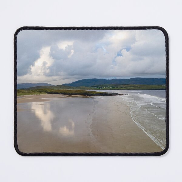 Item preview, Donegal Beach Aerial at Low Tide – Wet Sand Coastal Drone Photography Print Ireland designed and sold by Martindoran.