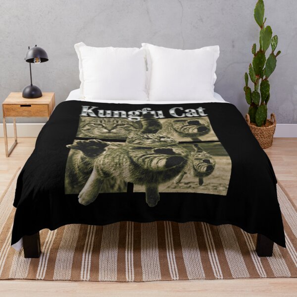 Item preview, Retro Kung Fu Cat Vintage Bootleg Style Funny Meme Cat designed and sold by Bongocomic.