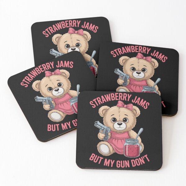 Item preview, Strawberry Jams But My Gun Don't Teddy Bear designed and sold by Moon-Ape.