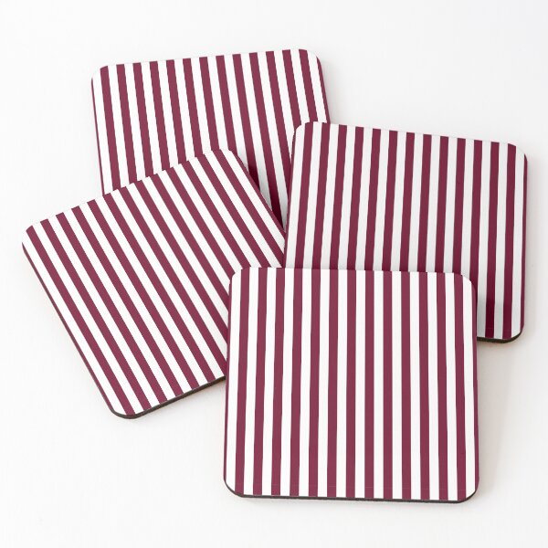 Item preview, Maroon and White Vertical Stripes designed and sold by Zaya_art.