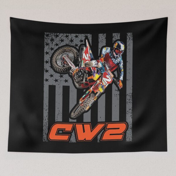 Item preview, Motocross American Flag Rider Tee designed and sold by FroggyBaBoy.