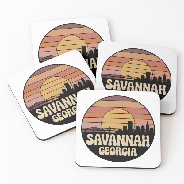 Item preview, Savannah Georgia: Sunset Skyline Badge designed and sold by CircinusStore.