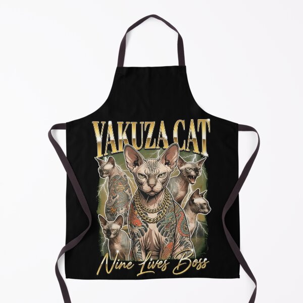 Item preview, Yakuza Cat Nine Lives Boss Sphynx Tattoo Bootleg Style Funny designed and sold by Bongocomic.
