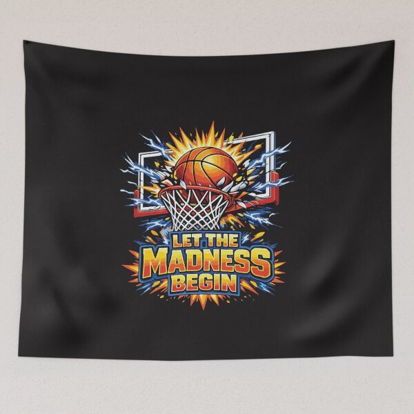 Item preview, Let The Madness Begin Basketball Funny Sports Fan Game Day Tournament Design designed and sold by kiralynstration.