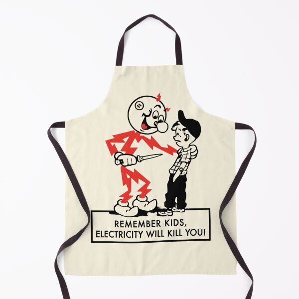 Item preview, Remember kids, electricity will kill you! - vintage Reddy Kilowatt - colour print designed and sold by retropetrol.