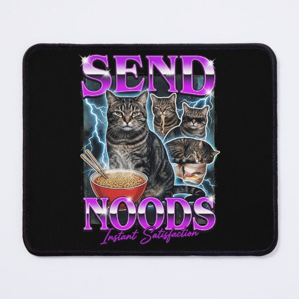 Item preview, Send Noods Funny Retro Cat Ramen Aesthetic Bootleg Style Funny designed and sold by Bongocomic.