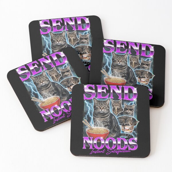 Item preview, Send Noods Funny Retro Cat Ramen Aesthetic Bootleg Style Funny designed and sold by Bongocomic.