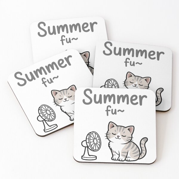 Item preview, Summer Fun Lazy Cat Fan Cooling Heat Humor Animal Love designed and sold by Moon-Ape.