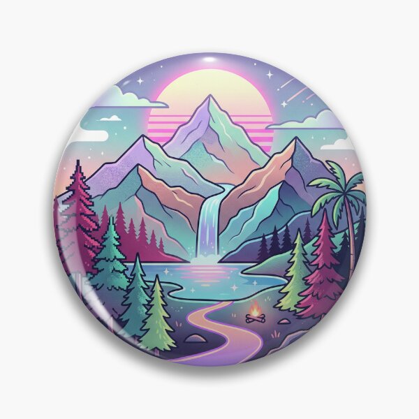 Item preview, The Neon Nature Reset: Vaporwave Adventure Sticker designed and sold by IconicDesignsXd.