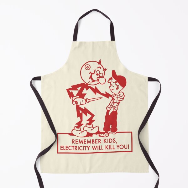 Item preview, Remember kids, electricity will kill you! - vintage Reddy Kilowatt - red print designed and sold by retropetrol.