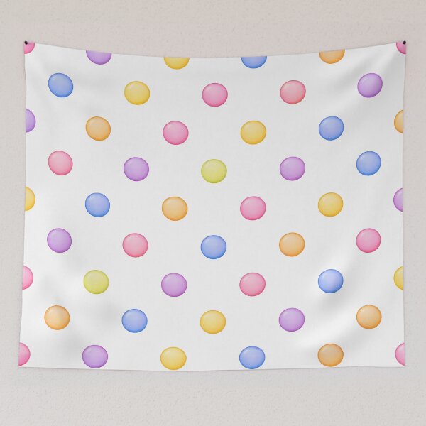 Item preview, A colorful polka dot pattern designed and sold by Ratatosk-AI.