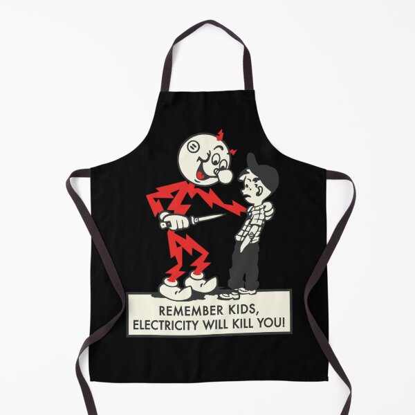 Item preview, Remember kids, electricity will kill you! - vintage Reddy Kilowatt - colour print designed and sold by retropetrol.