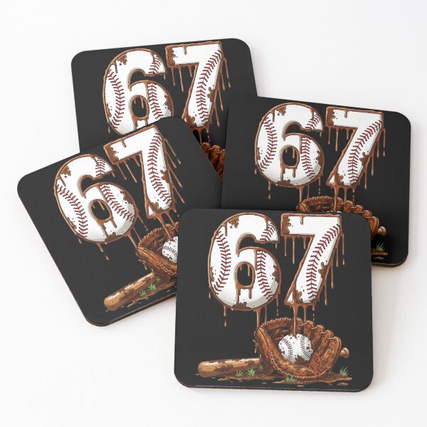 Item preview, 67 Drip Baseball Number Six Seven Mud Style designed and sold by miaa-artistshop.