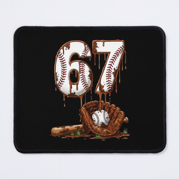 Item preview, 67 Drip Baseball Number Six Seven Mud Style designed and sold by miaa-artistshop.