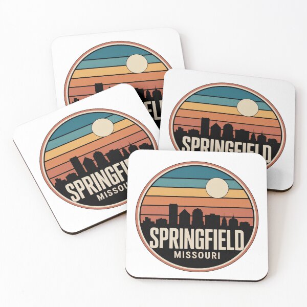 Item preview, Springfield Missouri: Blue Orange Sunset Skyline Badge designed and sold by CircinusStore.