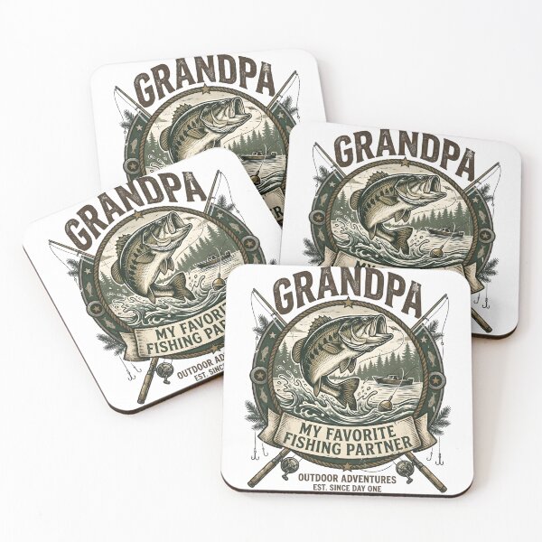 Item preview, Retro Bass Fishing Grandpa Favorite Fishing Partner Lake Fishing Life designed and sold by NADIASHOP86.