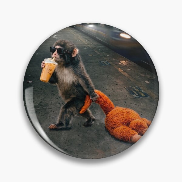 Item preview, Baby Monkey Punch Commuter with Coffee Iced Drink designed and sold by Bongocomic.