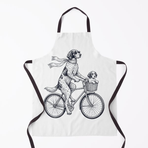 Item preview, Vintage Irish Red And White Setter Riding Bike Bicycle Cycling Dog Lover designed and sold by DoodleTortle.