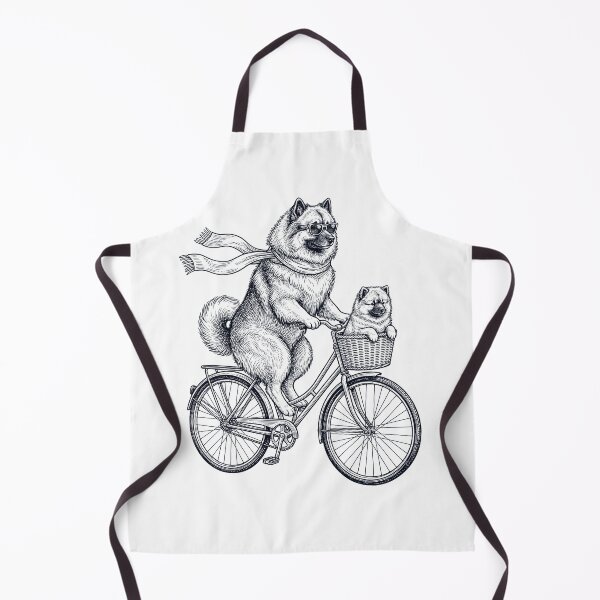 Item preview, Vintage Keeshond Riding Bike Bicycle Cycling Dog Lover designed and sold by DoodleTortle.