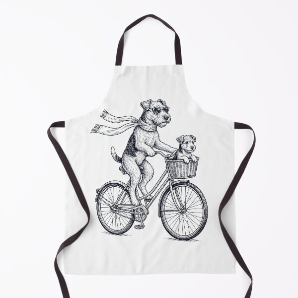 Item preview, Vintage Lakeland Terrier Riding Bike Bicycle Cycling Dog Lover designed and sold by DoodleTortle.