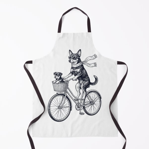 Item preview, Vintage Lancashire Heeler Riding Bike Bicycle Cycling Dog Lover designed and sold by DoodleTortle.