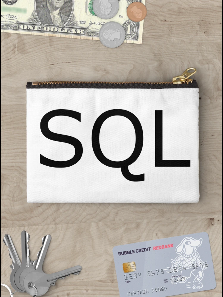 Thumbnail 3 of 4, Zipper Pouch, SQL- Computing Programming Programmer Design designed and sold by the-elements.