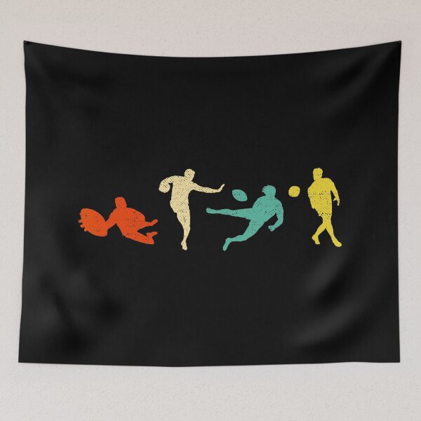 Item preview, Vintage Rugby Player Silhouette Retro Sports  designed and sold by GabrieSketcham.