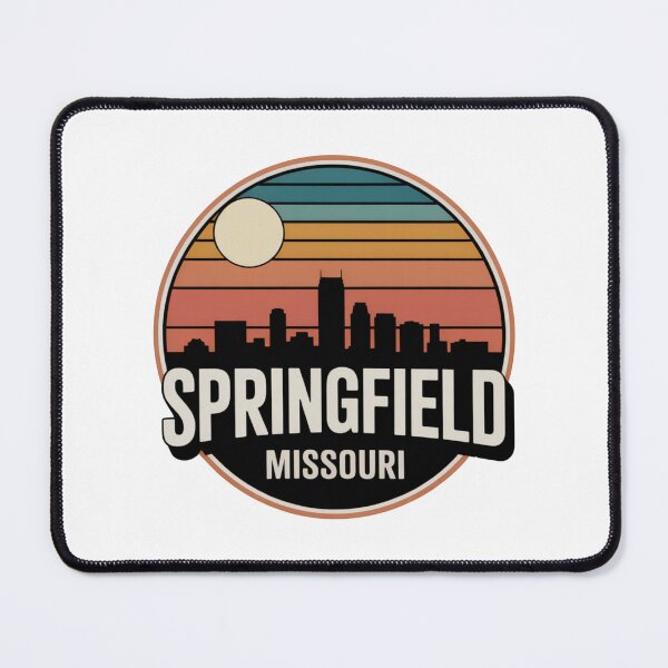 Item preview, Springfield Missouri: Blue Orange Red Sunset Skyline Badge designed and sold by CircinusStore.