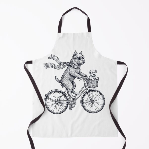 Item preview, Vintage Norwich Terrier Riding Bike Bicycle Cycling Dog Lover designed and sold by DoodleTortle.