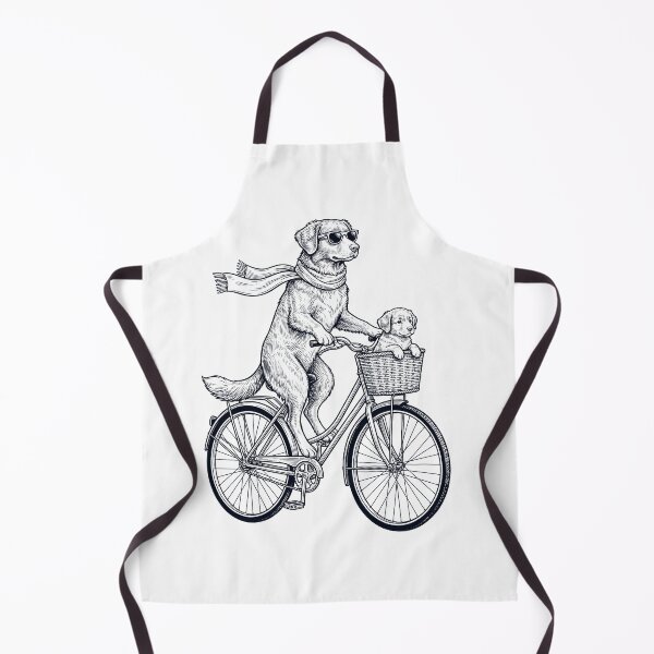 Item preview, Vintage Nova Scotia Duck Tolling Retriever Riding Bike Bicycle Cycling Dog Lover designed and sold by DoodleTortle.