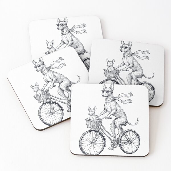 Item preview, Vintage Pharaoh Hound Riding Bike Bicycle Cycling Dog Lover designed and sold by DoodleTortle.
