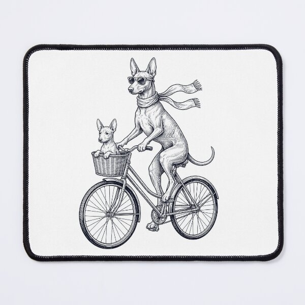 Item preview, Vintage Pharaoh Hound Riding Bike Bicycle Cycling Dog Lover designed and sold by DoodleTortle.