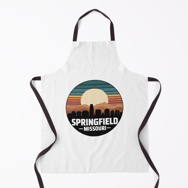 Item preview, Springfield Missouri: Teal Yellow Mountain Sunset Skyline Badge designed and sold by CircinusStore.