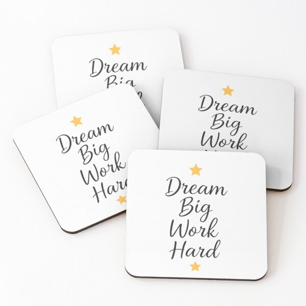 Item preview, Dream Big Work Hard Motivational Sticker | Minimal Inspirational Quote designed and sold by Lovestickerco.