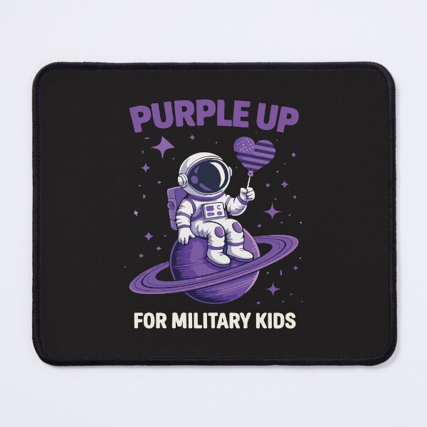 Item preview, Purple Up for Military Kids Astronaut Space Month of the Military Child Support Design designed and sold by kiralynstration.