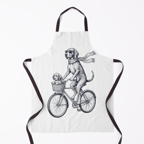 Item preview, Vintage Redbone Coonhound Riding Bike Bicycle Cycling Dog Lover designed and sold by DoodleTortle.