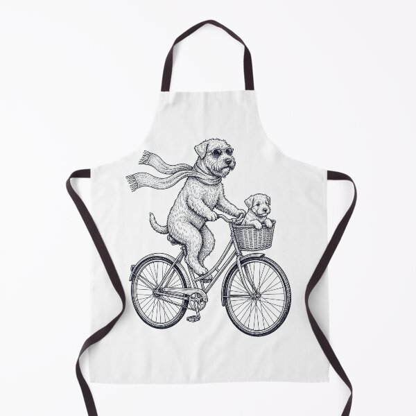 Artikelvorschau, Vintage Soft Coated Wheaten Terrier fährt Fahrrad, Fahrradliebhaber entworfen und verkauft von DoodleTortle.