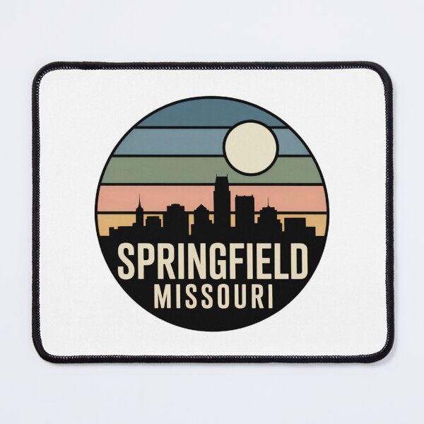 Item preview, Springfield Missouri: Muted Teal Sunset Skyline Badge designed and sold by CircinusStore.