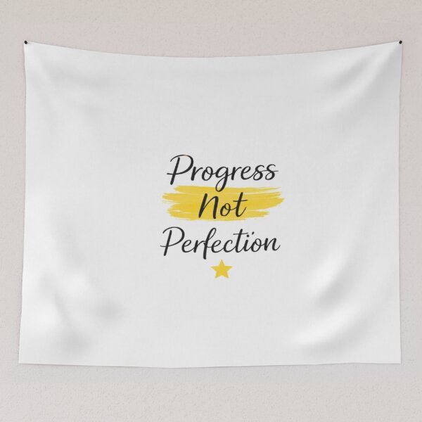 Item preview, Progress Not Perfection Motivational Sticker | Minimal Productivity Quote designed and sold by Lovestickerco.