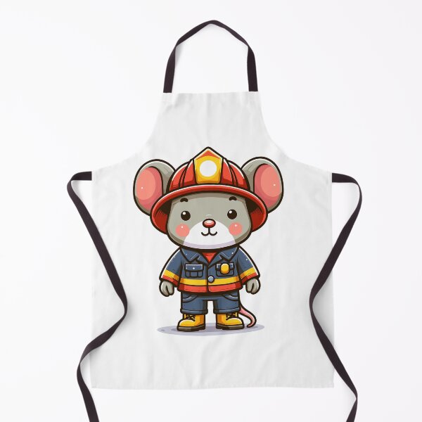 Item preview, Funny Mouse Firefighter Gift – Cute Rescue Animal Design designed and sold by CyfroweMysli.