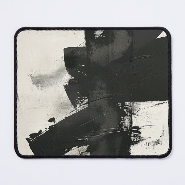 Item preview, Black brushstroke – Abstract black and white wall art designed and sold by CosmicGlyph.