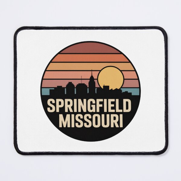 Item preview, Springfield Missouri: Warm Sunset Skyline Badge designed and sold by CircinusStore.