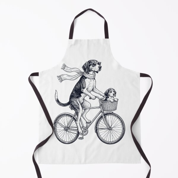 Item preview, Vintage Treeing Walker Coonhound Riding Bike Bicycle Cycling Dog Lover designed and sold by DoodleTortle.