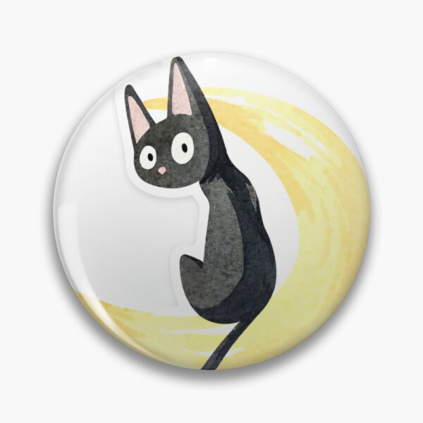 Item preview, “Moon Mood Cat Sticker | Cute Black Cat Aesthetic Moon Design” designed and sold by sumodesign.