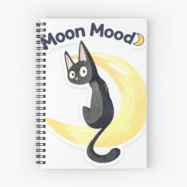 Item preview, “Moon Mood Cat Sticker | Cute Black Cat Aesthetic Moon Design” designed and sold by sumodesign.