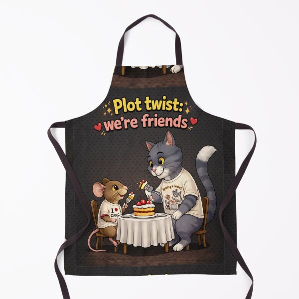 Item preview, Funny Cat and Mouse Friendship Design – Plot Twist We’re Friends Cute Animal Art designed and sold by ArtoryNest.